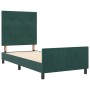 Estructura de Cama de Terciopelo Verde Oscuro 100x200 cm de , Camas y somieres - Ref: Foro24-3344924, Precio: 146,79 €, Descu...