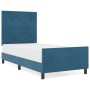Estructura de Cama Azul Oscuro 100x200 cm Terciopelo de , Camas y somieres - Ref: Foro24-3344925, Precio: 149,36 €, Descuento: %