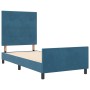 Estructura de Cama Azul Oscuro 100x200 cm Terciopelo de , Camas y somieres - Ref: Foro24-3344925, Precio: 149,36 €, Descuento: %