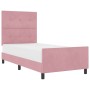 Estructura de Cama Rosa 100x200 cm Terciopelo de , Camas y somieres - Ref: Foro24-3344926, Precio: 157,42 €, Descuento: %