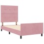 Estructura de Cama Rosa 100x200 cm Terciopelo de , Camas y somieres - Ref: Foro24-3344926, Precio: 157,42 €, Descuento: %