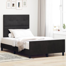 Marco de Cama Negro 120x190 cm Terciopelo de , Camas y somieres - Ref: Foro24-3344929, Precio: 180,23 €, Descuento: %