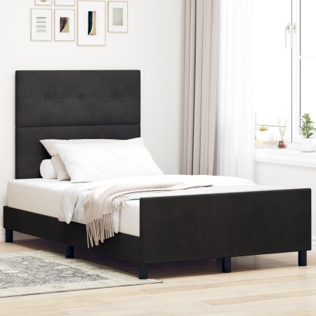 Marco de Cama Negro 120x190 cm Terciopelo de , Camas y somieres - Ref: Foro24-3344929, Precio: 180,23 €, Descuento: %