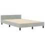 Estructura de Cama de Terciopelo Gris Claro 120x200 cm de , Camas y somieres - Ref: Foro24-3344933, Precio: 173,56 €, Descuen...