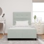 Estructura de Cama de Terciopelo Gris Claro 120x200 cm de , Camas y somieres - Ref: Foro24-3344933, Precio: 173,56 €, Descuen...