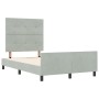 Estructura de Cama de Terciopelo Gris Claro 120x200 cm de , Camas y somieres - Ref: Foro24-3344933, Precio: 173,56 €, Descuen...