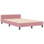 Estructura de Cama de Terciopelo Rosa 120x200 cm de , Camas y somieres - Ref: Foro24-3344938, Precio: 195,78 €, Descuento: %