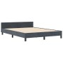 Estructura de Cama de Terciopelo Gris Oscuro 140x190 cm de , Camas y somieres - Ref: Foro24-3344940, Precio: 215,19 €, Descue...