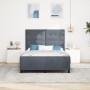 Estructura de Cama de Terciopelo Gris Oscuro 140x190 cm de , Camas y somieres - Ref: Foro24-3344940, Precio: 215,19 €, Descue...