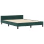 Estructura de cama de terciopelo verde oscuro 140x190 cm de , Camas y somieres - Ref: Foro24-3344942, Precio: 230,21 €, Descu...
