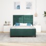 Estructura de cama de terciopelo verde oscuro 140x190 cm de , Camas y somieres - Ref: Foro24-3344942, Precio: 230,21 €, Descu...