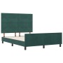 Estructura de cama de terciopelo verde oscuro 140x190 cm de , Camas y somieres - Ref: Foro24-3344942, Precio: 230,21 €, Descu...