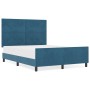 Estructura de Cama Azul Oscuro 140x190 cm Terciopelo de , Camas y somieres - Ref: Foro24-3344943, Precio: 230,15 €, Descuento: %