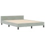 Estructura de Cama Gris Claro 140x200 cm Terciopelo de , Camas y somieres - Ref: Foro24-3344945, Precio: 222,47 €, Descuento: %