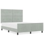 Estructura de Cama Gris Claro 140x200 cm Terciopelo de , Camas y somieres - Ref: Foro24-3344945, Precio: 222,47 €, Descuento: %