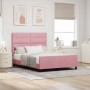 Estructura de Cama Rosa 140x200 cm Terciopelo de , Camas y somieres - Ref: Foro24-3344950, Precio: 227,84 €, Descuento: %