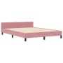 Estructura de Cama Rosa 140x200 cm Terciopelo de , Camas y somieres - Ref: Foro24-3344950, Precio: 227,84 €, Descuento: %