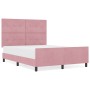 Estructura de Cama Rosa 140x200 cm Terciopelo de , Camas y somieres - Ref: Foro24-3344950, Precio: 227,84 €, Descuento: %