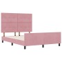 Estructura de Cama Rosa 140x200 cm Terciopelo de , Camas y somieres - Ref: Foro24-3344950, Precio: 227,84 €, Descuento: %