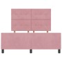 Estructura de Cama Rosa 140x200 cm Terciopelo de , Camas y somieres - Ref: Foro24-3344950, Precio: 227,84 €, Descuento: %