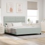Estructura de Cama Gris Claro 180x200 cm Terciopelo de , Camas y somieres - Ref: Foro24-3344957, Precio: 263,85 €, Descuento: %