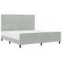 Estructura de Cama Gris Claro 180x200 cm Terciopelo de , Camas y somieres - Ref: Foro24-3344957, Precio: 263,85 €, Descuento: %