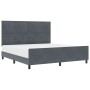 Estructura de Cama Gris Oscuro 180x200 cm Terciopelo de , Camas y somieres - Ref: Foro24-3344958, Precio: 241,50 €, Descuento: %
