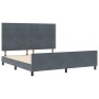 Estructura de Cama Gris Oscuro 180x200 cm Terciopelo de , Camas y somieres - Ref: Foro24-3344958, Precio: 241,50 €, Descuento: %