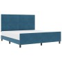 Cama Azul Oscuro 180x200 cm Terciopelo de , Camas y somieres - Ref: Foro24-3344961, Precio: 261,55 €, Descuento: %