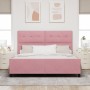Estructura de cama de terciopelo rosa 180x200 cm de , Camas y somieres - Ref: Foro24-3344962, Precio: 222,07 €, Descuento: %