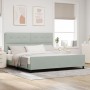 Estructura de cama Gris Claro 200x200 cm Terciopelo de , Camas y somieres - Ref: Foro24-3344963, Precio: 252,70 €, Descuento: %