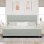 Estructura de cama Gris Claro 200x200 cm Terciopelo de , Camas y somieres - Ref: Foro24-3344963, Precio: 252,70 €, Descuento: %