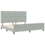 Estructura de cama Gris Claro 200x200 cm Terciopelo de , Camas y somieres - Ref: Foro24-3344963, Precio: 252,70 €, Descuento: %