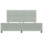 Estructura de cama Gris Claro 200x200 cm Terciopelo de , Camas y somieres - Ref: Foro24-3344963, Precio: 252,70 €, Descuento: %