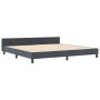 Estructura de Cama Gris Oscuro 200x200 cm Terciopelo de , Camas y somieres - Ref: Foro24-3344964, Precio: 253,20 €, Descuento: %
