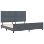Estructura de Cama Gris Oscuro 200x200 cm Terciopelo de , Camas y somieres - Ref: Foro24-3344964, Precio: 253,20 €, Descuento: %
