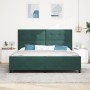 Estructura de cama Verde Oscuro 200x200 cm Terciopelo de , Camas y somieres - Ref: Foro24-3344966, Precio: 270,48 €, Descuent...