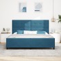Cama Azul Oscuro 200x200 cm Terciopelo de , Camas y somieres - Ref: Foro24-3344967, Precio: 275,48 €, Descuento: %