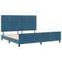 Cama Azul Oscuro 200x200 cm Terciopelo de , Camas y somieres - Ref: Foro24-3344967, Precio: 275,48 €, Descuento: %