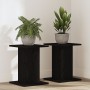 Soporte para Plantas 2 piezas Madera de Roble Negra 30x30x40 cm Madera Ingenierizada de , Soportes para macetas - Ref: Foro24...