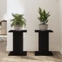 Soporte para Plantas 2 piezas Madera de Roble Negra 30x30x40 cm Madera Ingenierizada de , Soportes para macetas - Ref: Foro24...