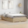 Estructura de cama sin colchón con cajones Doble de madera engineered de , Camas y somieres - Ref: Foro24-3345114, Precio: 19...