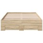 Estructura de cama sin colchón con cajones Doble de madera engineered de , Camas y somieres - Ref: Foro24-3345114, Precio: 19...