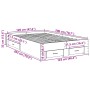 Estructura de cama sin colchón con cajones Doble de madera engineered de , Camas y somieres - Ref: Foro24-3345114, Precio: 19...