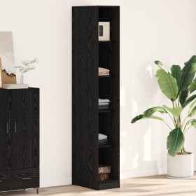 Armario Roble Negro - 30x50x200 cm, Hecho de Madera Elaborada de , Armarios roperos - Ref: Foro24-3345117, Precio: 132,17 €, ...
