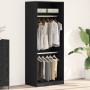 Armario Negro Roble 80x50x200 cm Madera Elaborada de , Armarios roperos - Ref: Foro24-3345119, Precio: 165,17 €, Descuento: %