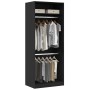 Armario Negro Roble 80x50x200 cm Madera Elaborada de , Armarios roperos - Ref: Foro24-3345119, Precio: 165,17 €, Descuento: %