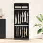 Armario Negro Roble 80x50x200 cm Madera Elaborada de , Armarios roperos - Ref: Foro24-3345119, Precio: 165,17 €, Descuento: %
