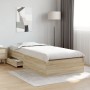 Estructura de Cama Sonoma Roble 90x190 cm Madera Elaborada de , Camas y somieres - Ref: Foro24-3345122, Precio: 135,77 €, Des...