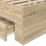 Estructura de Cama Sonoma Roble 90x190 cm Madera Elaborada de , Camas y somieres - Ref: Foro24-3345122, Precio: 135,77 €, Des...